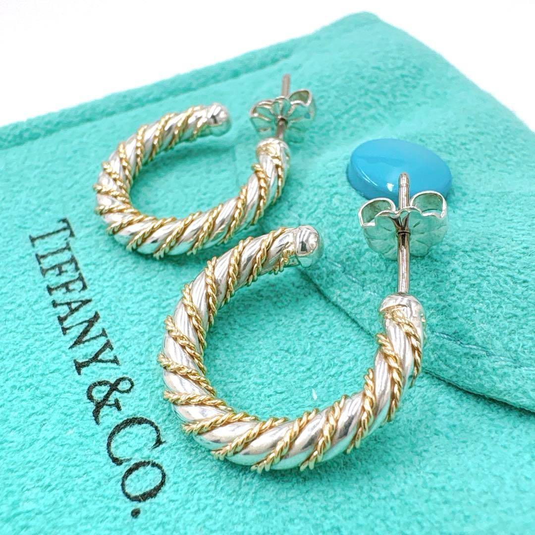 Tiffany & Co Twisted Combi Earrings Silver Gold