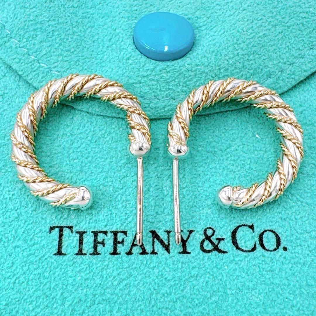 Tiffany & Co Twisted Combi Earrings Silver Gold