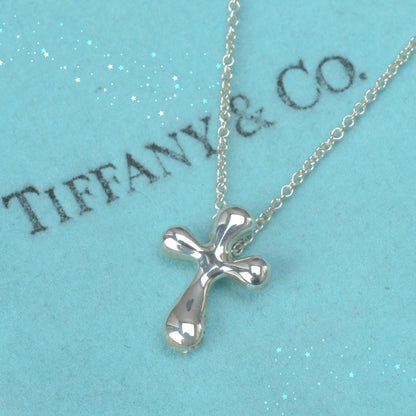 Tiffany & Co Polished Teardrop Small Cross Necklace