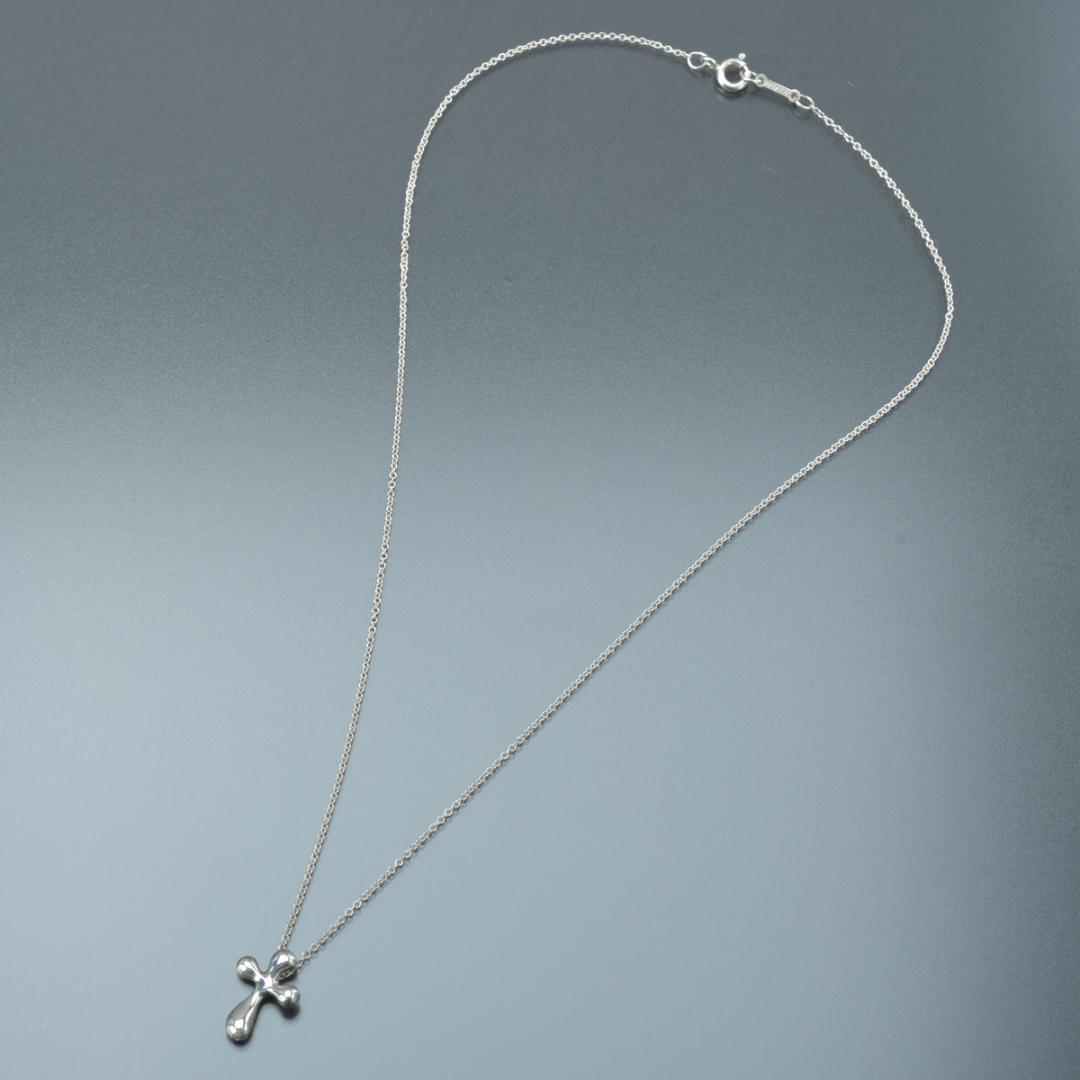 Tiffany & Co Polished Teardrop Small Cross Necklace — view 3