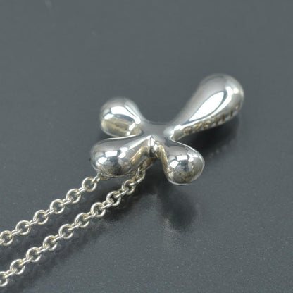 Tiffany & Co Polished Teardrop Small Cross Necklace — view 6
