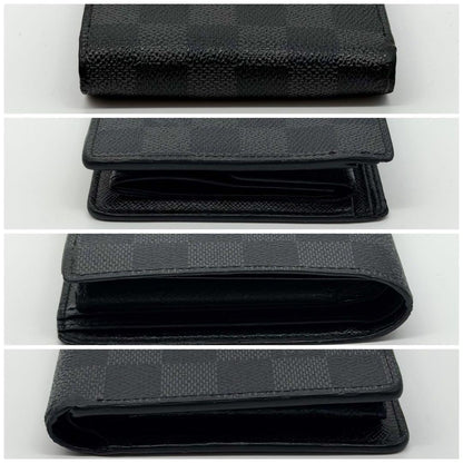 Louis Vuitton Portefeuille Marco Damier Graphite Bifold Compact Wallet — view 4