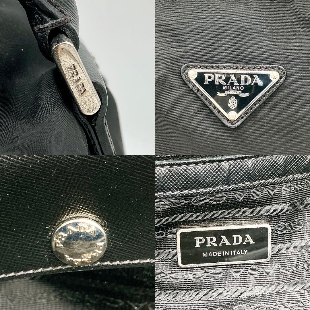 Prada Briefcase Nylon Black Silver Hardware A4 Triangle Logo