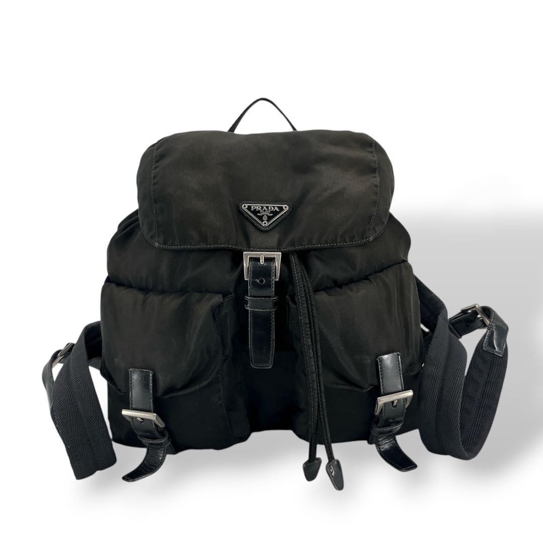 Archive Y2k 00s Prada Backpack Black