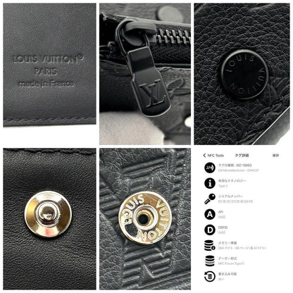 Louis Vuitton Victor Wallet Monogram Shadow Black — view 9