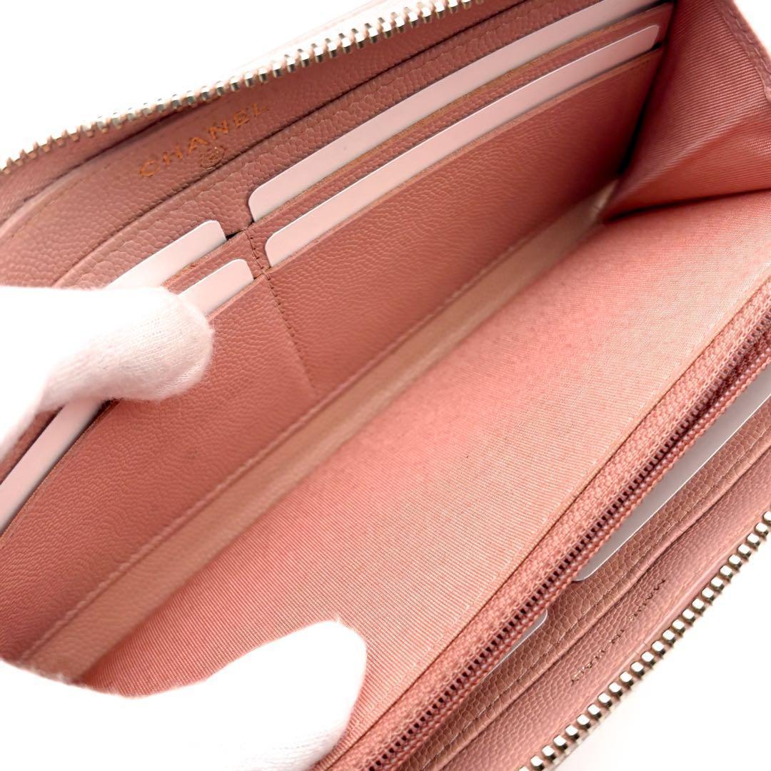 Chanel Wallet New Camellia Caviar Round — view 6