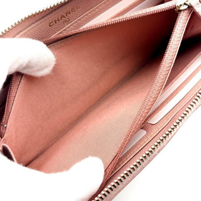Chanel Wallet New Camellia Caviar Round — view 7