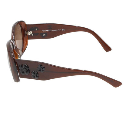 Chanel Camellia Tortoiseshell Sunglasses Eyewear — view 4