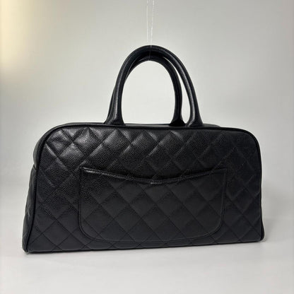 Chanel Quilted Caviar Leather Handbag — view 5