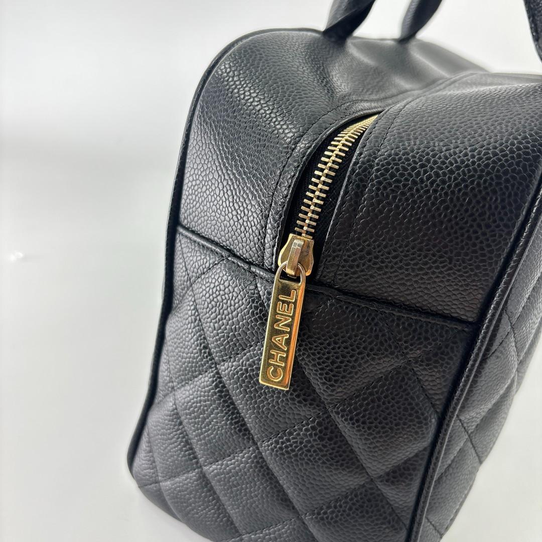 Chanel Quilted Caviar Leather Handbag — view 7