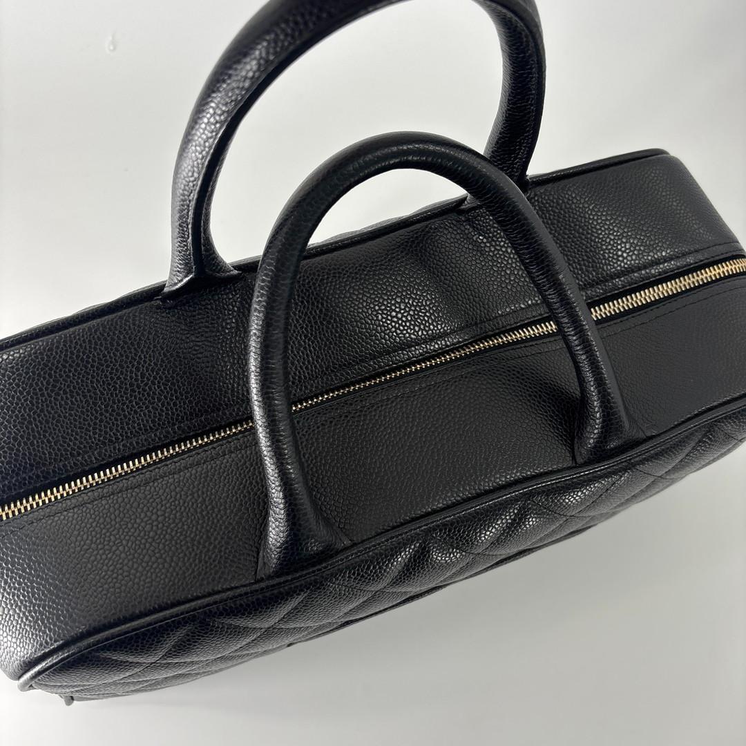 Chanel Quilted Caviar Leather Handbag — view 8