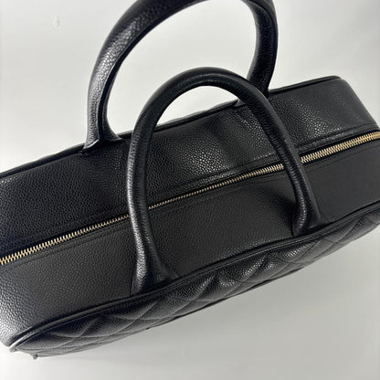 Chanel Quilted Caviar Leather Handbag — view 8