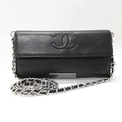 Chanel Caviar Quilted Wallet Black