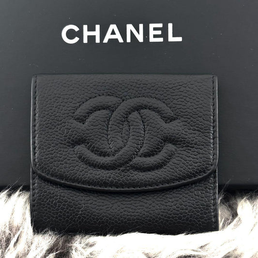 Chanel Wallet Coco Stitch Caviar Coin Purse