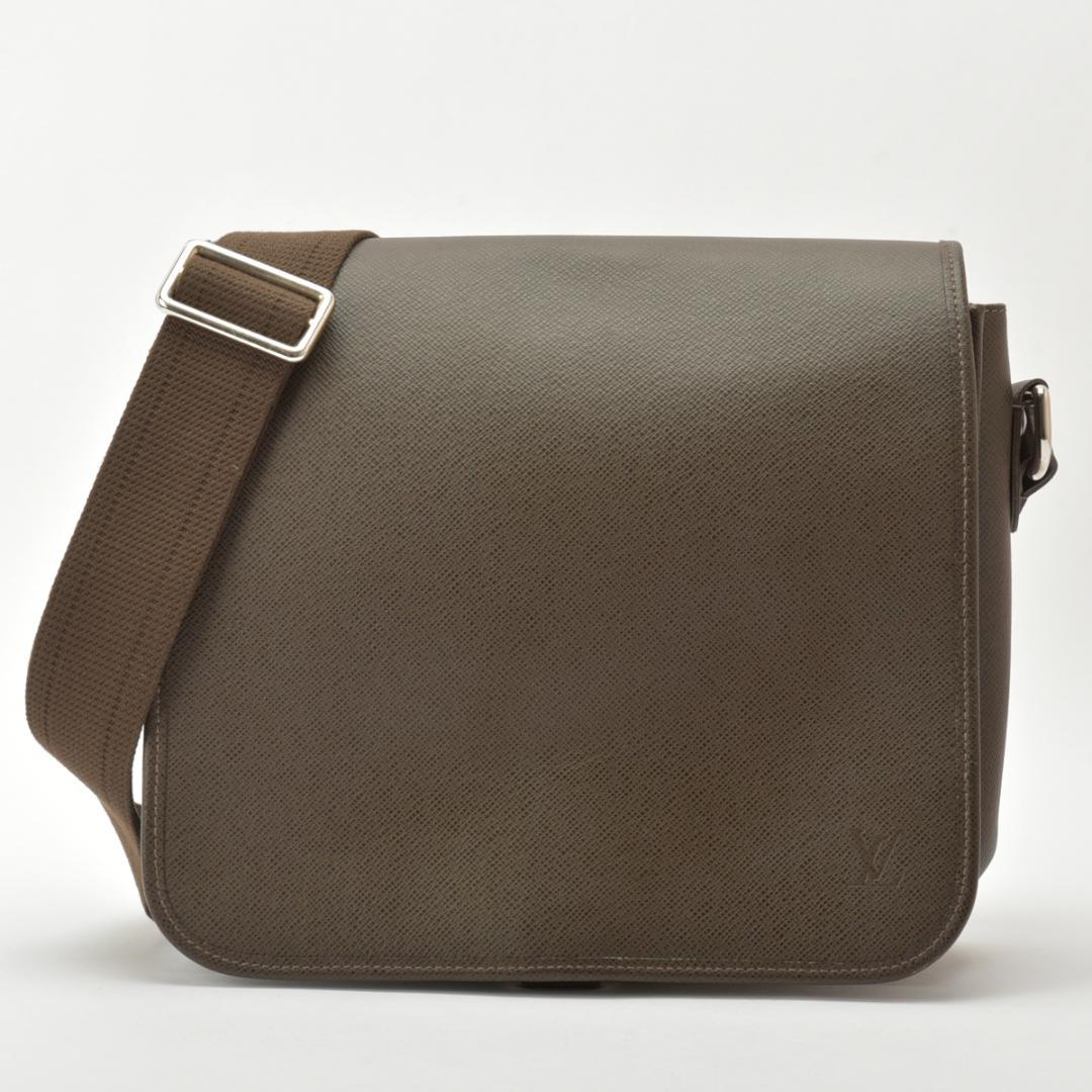 Louis Vuitton Andrey Shoulder Bag Taiga Leather Brown