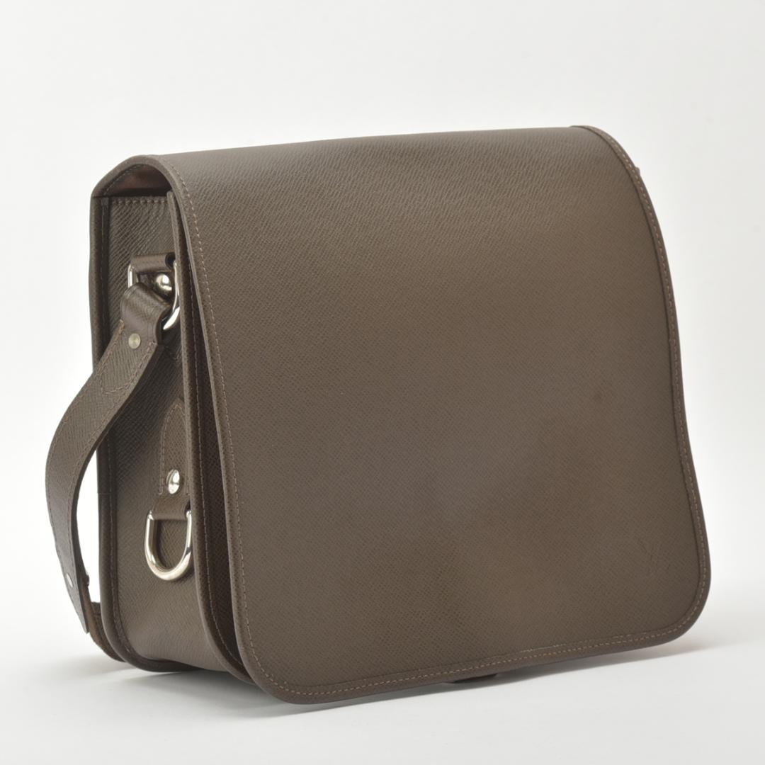 Louis Vuitton Andrey Shoulder Bag Taiga Leather Brown