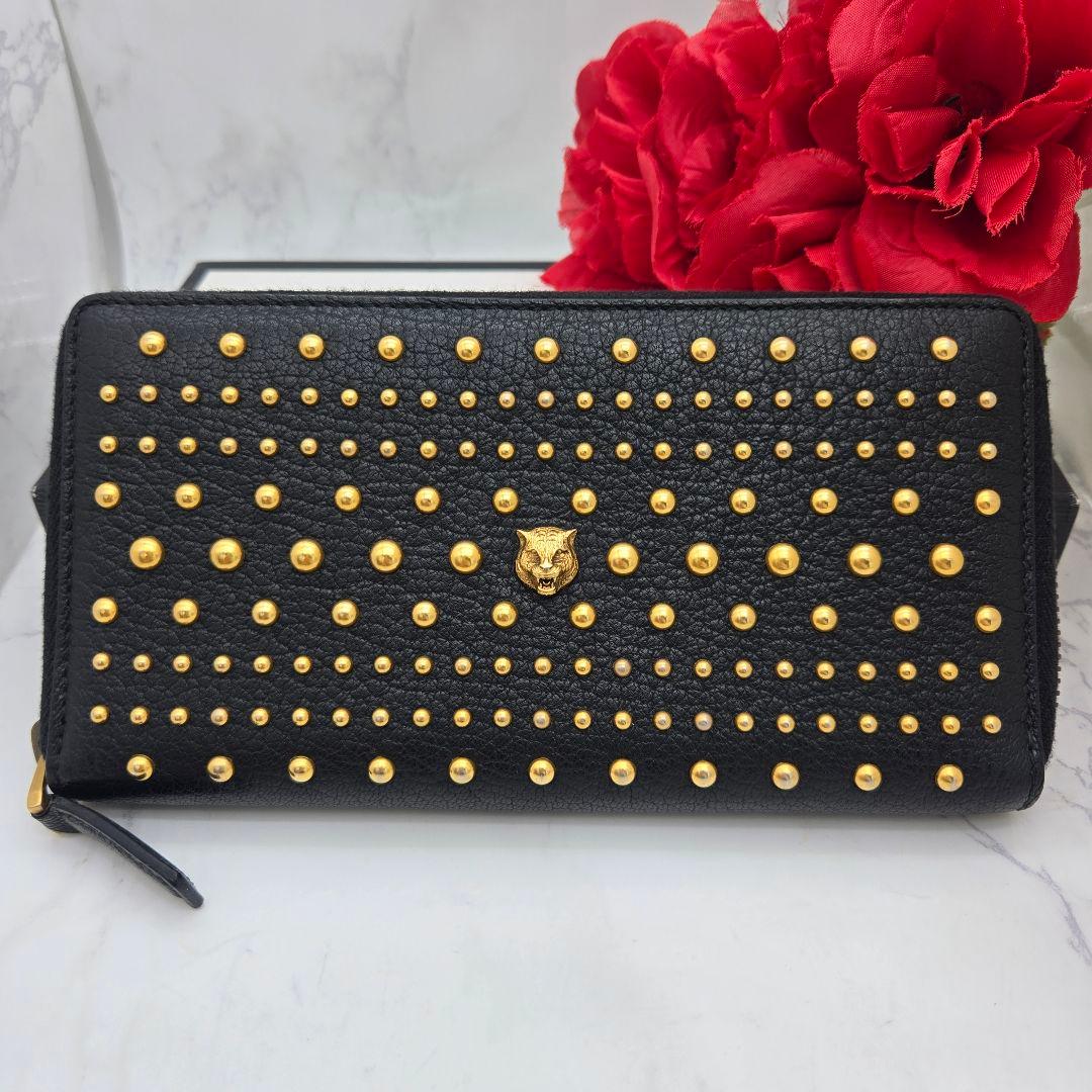 Gucci Wallet Animalier Tiger Studs