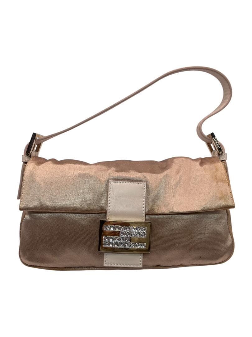 Fendi Rhinestone Satin Bucket Bag Hb05058