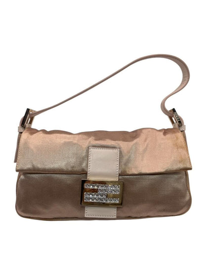 Fendi Rhinestone Satin Bucket Bag Hb05058