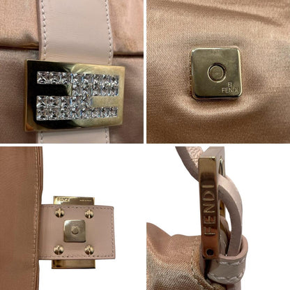 Fendi Rhinestone Satin Bucket Bag Hb05058