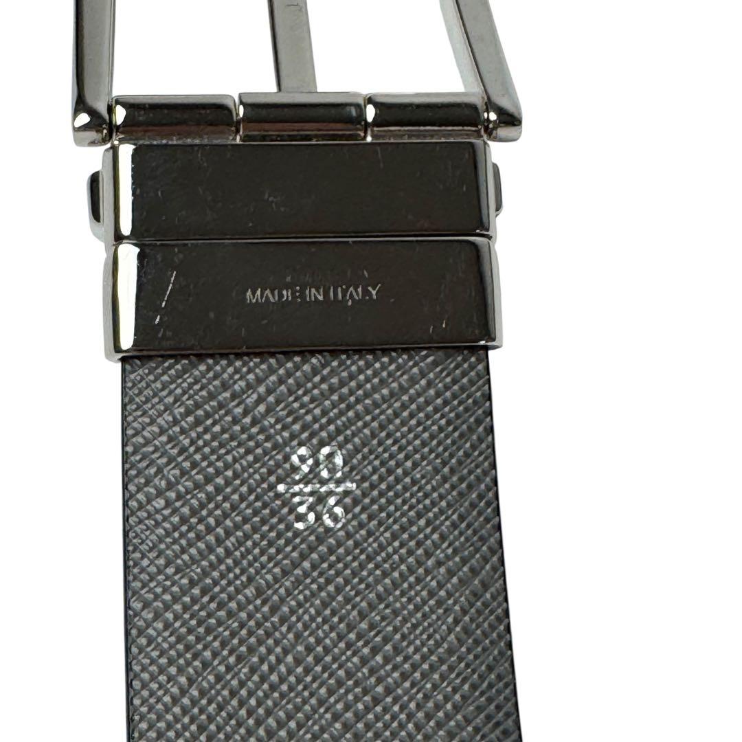 Prada Saffiano Leather Reversible Belt 90 36 Black — view 4