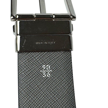 Prada Saffiano Leather Reversible Belt 90 36 Black — view 4
