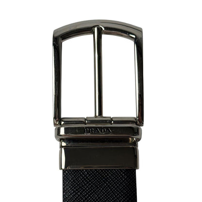 Prada Saffiano Leather Reversible Belt 90 36 Black — view 5