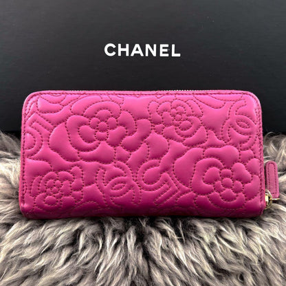 Chanel Wallet Camellia Stitch Round Zip — view 4