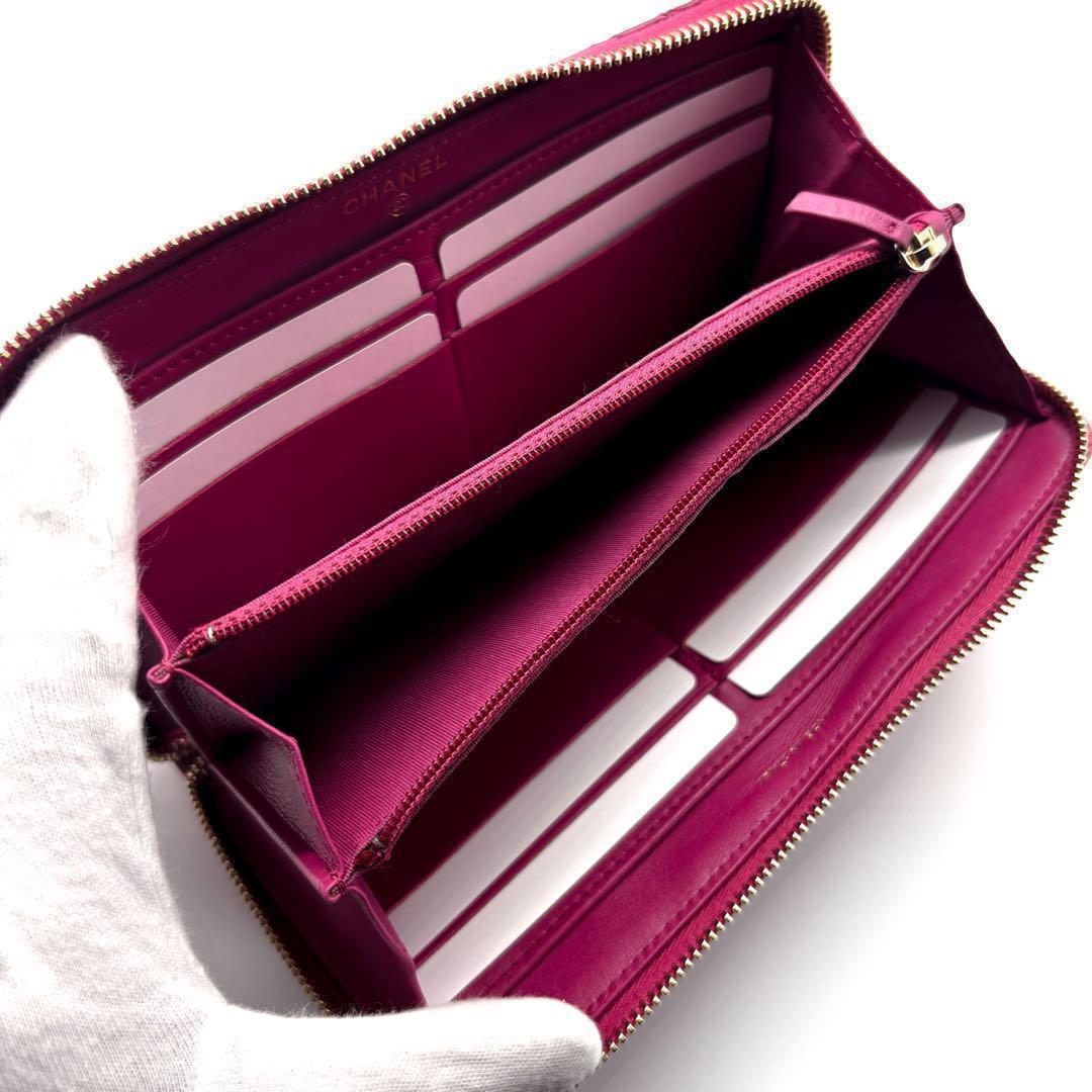 Chanel Wallet Camellia Stitch Round Zip — view 5