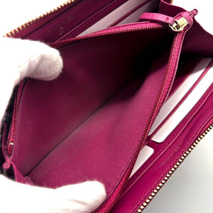 Chanel Wallet Camellia Stitch Round Zip — view 8