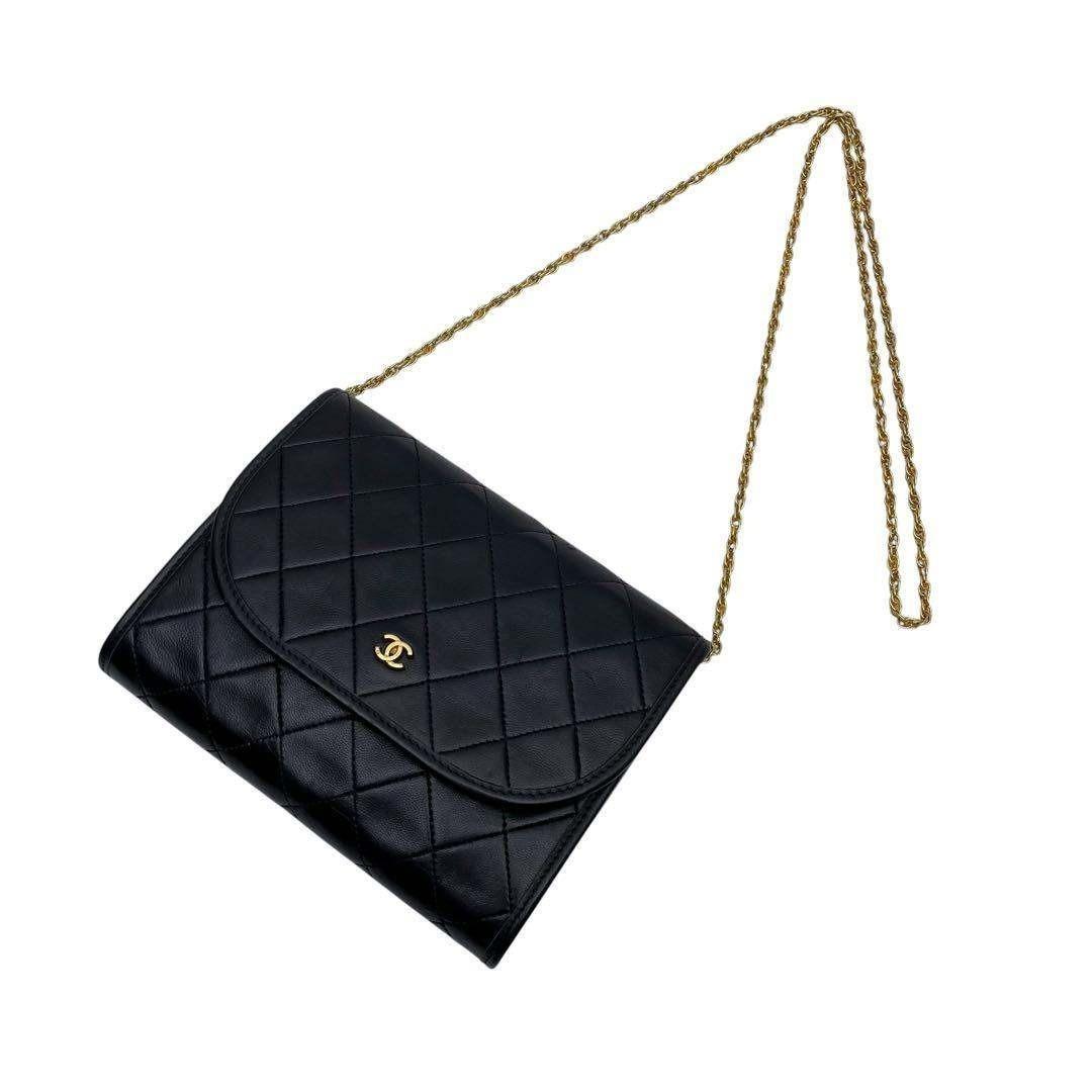 Chanel Mini Quilted Chain Shoulder Bag CC Logo Black — view 3
