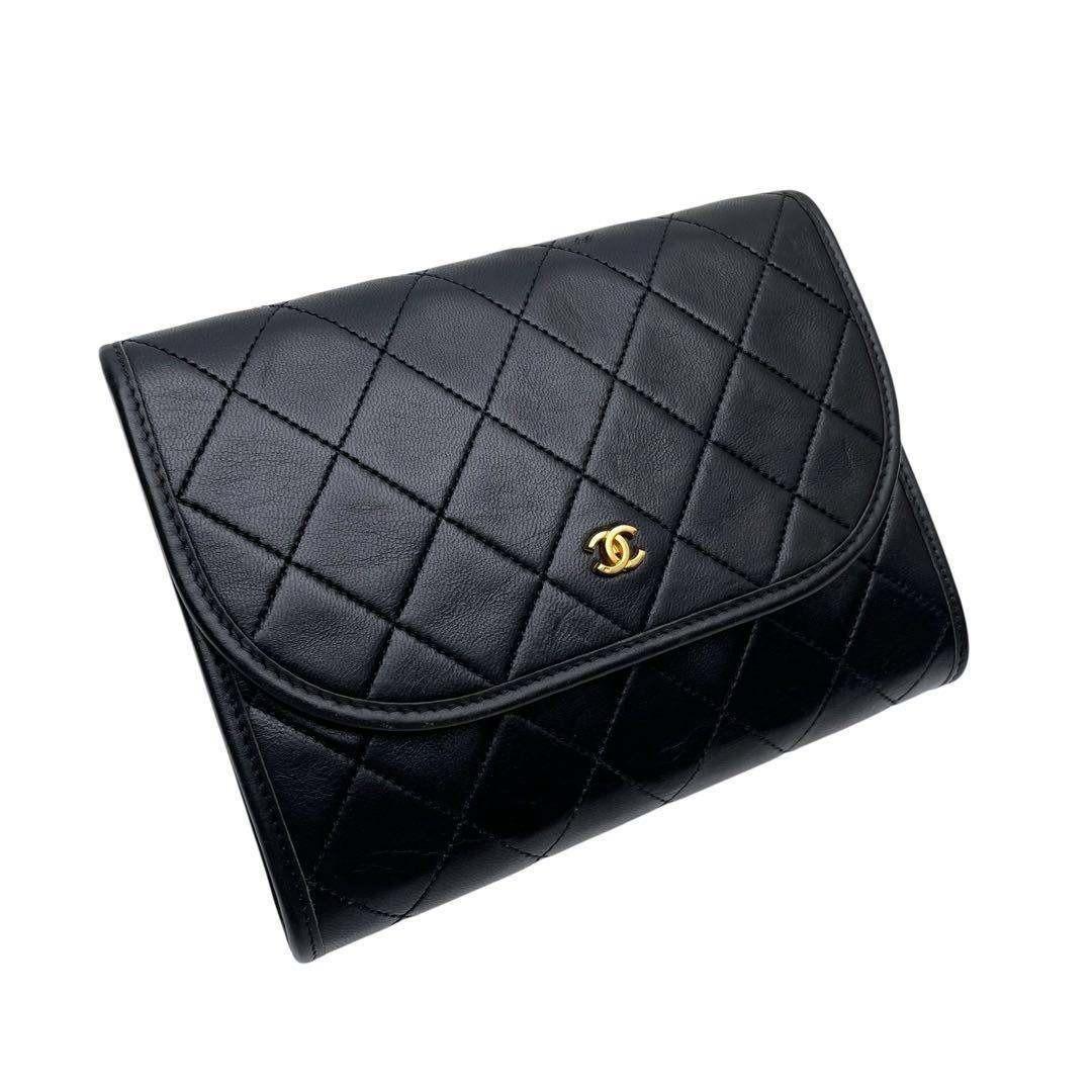 Chanel Mini Quilted Chain Shoulder Bag CC Logo Black — view 4