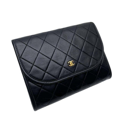 Chanel Mini Quilted Chain Shoulder Bag CC Logo Black — view 4