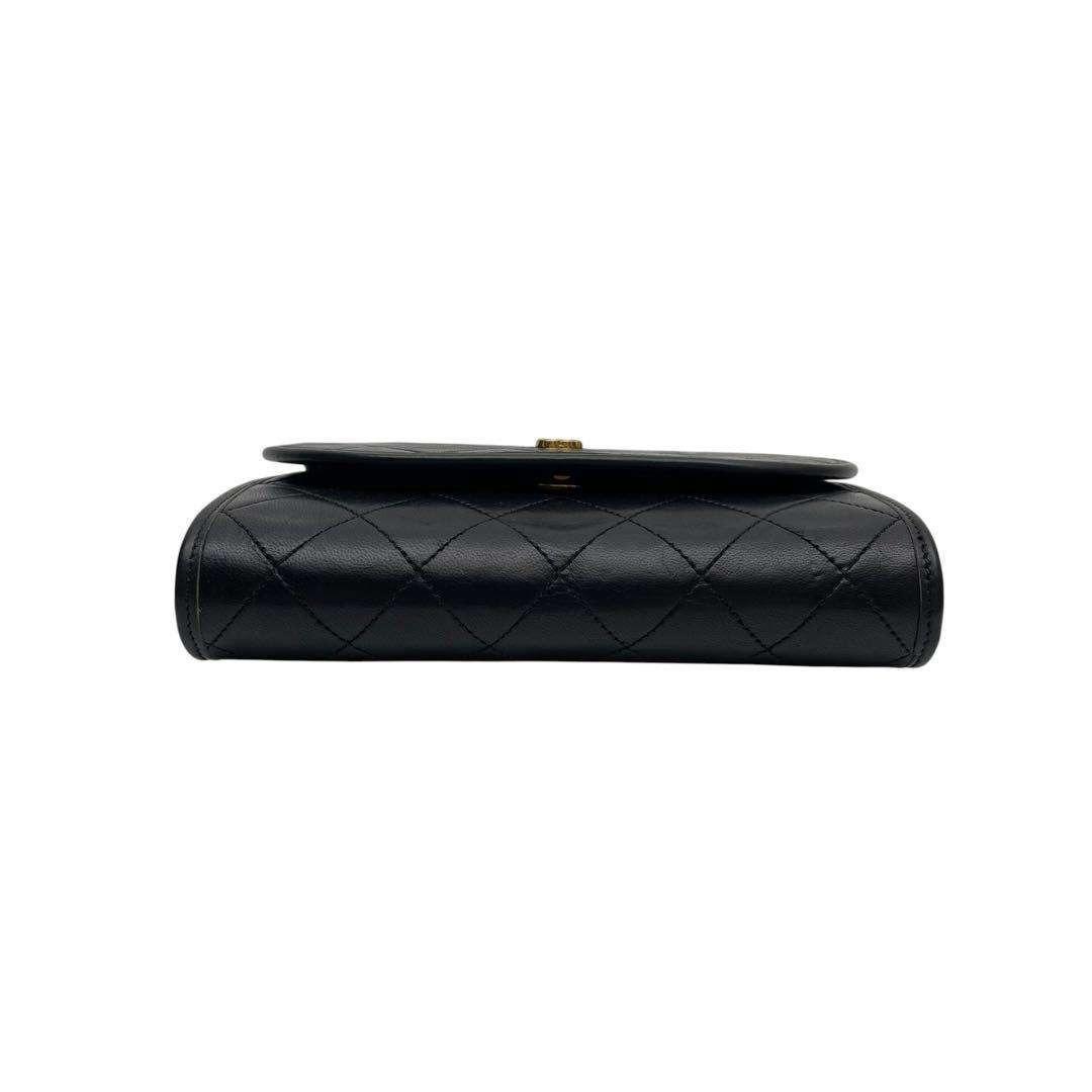 Chanel Mini Quilted Chain Shoulder Bag CC Logo Black — view 6