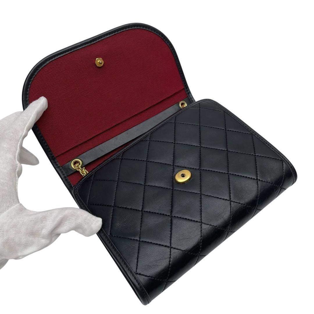 Chanel Mini Quilted Chain Shoulder Bag CC Logo Black — view 8