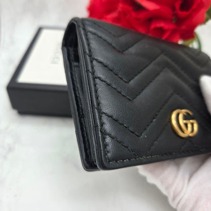 Gucci Bifold Wallet GG Marmont Quilted Black — view 5
