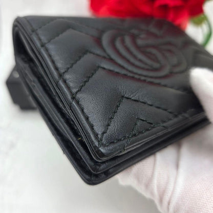 Gucci Bifold Wallet GG Marmont Quilted Black — view 7