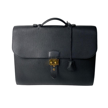 Hermes Hermes Sac A Depeches 38 Noir Black Togo Gold Hardware