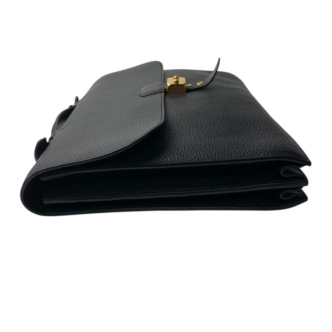 Hermes Hermes Sac A Depeches 38 Noir Black Togo Gold Hardware