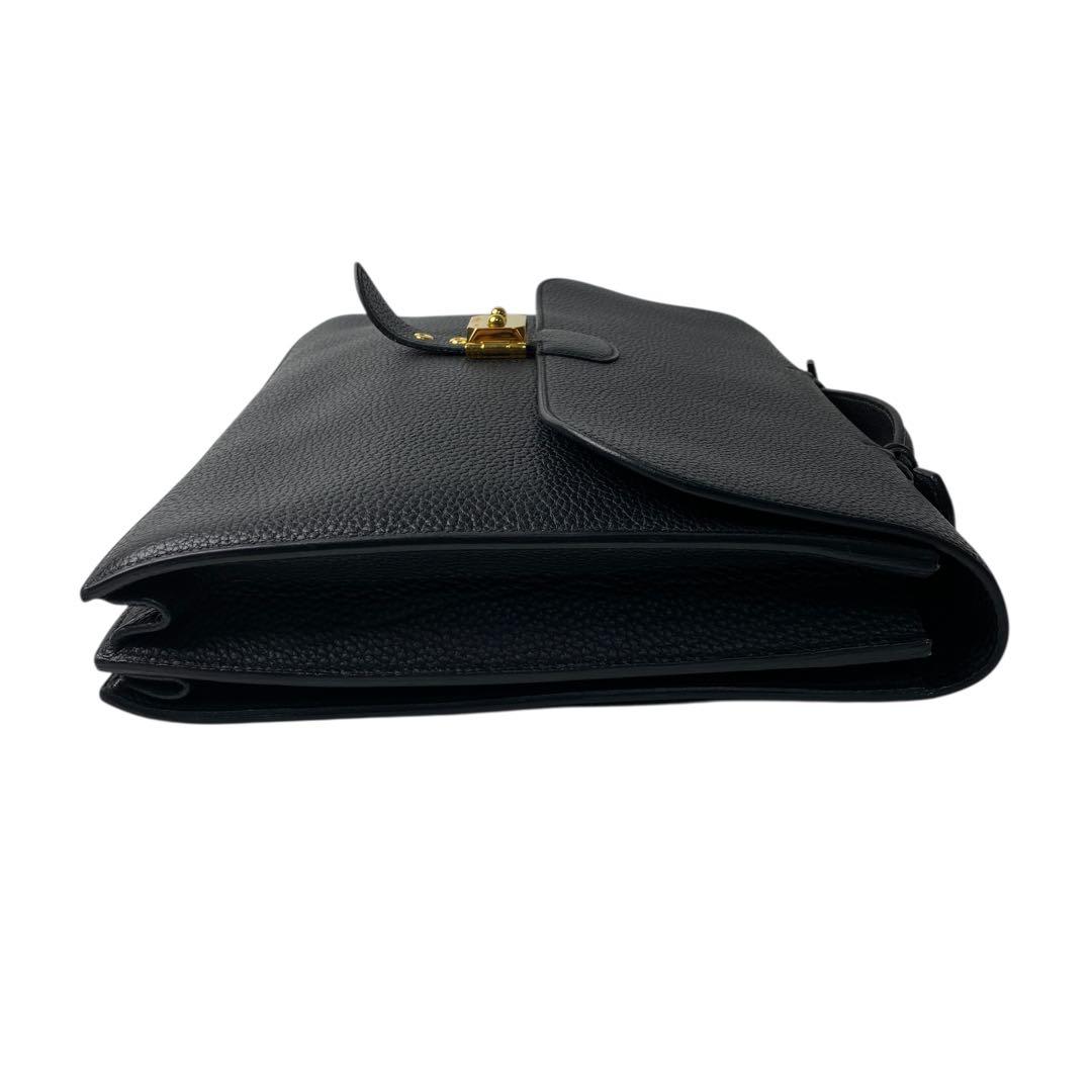 Hermes Hermes Sac A Depeches 38 Noir Black Togo Gold Hardware