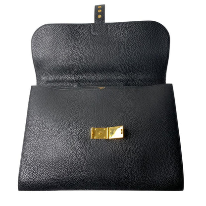 Hermes Hermes Sac A Depeches 38 Noir Black Togo Gold Hardware