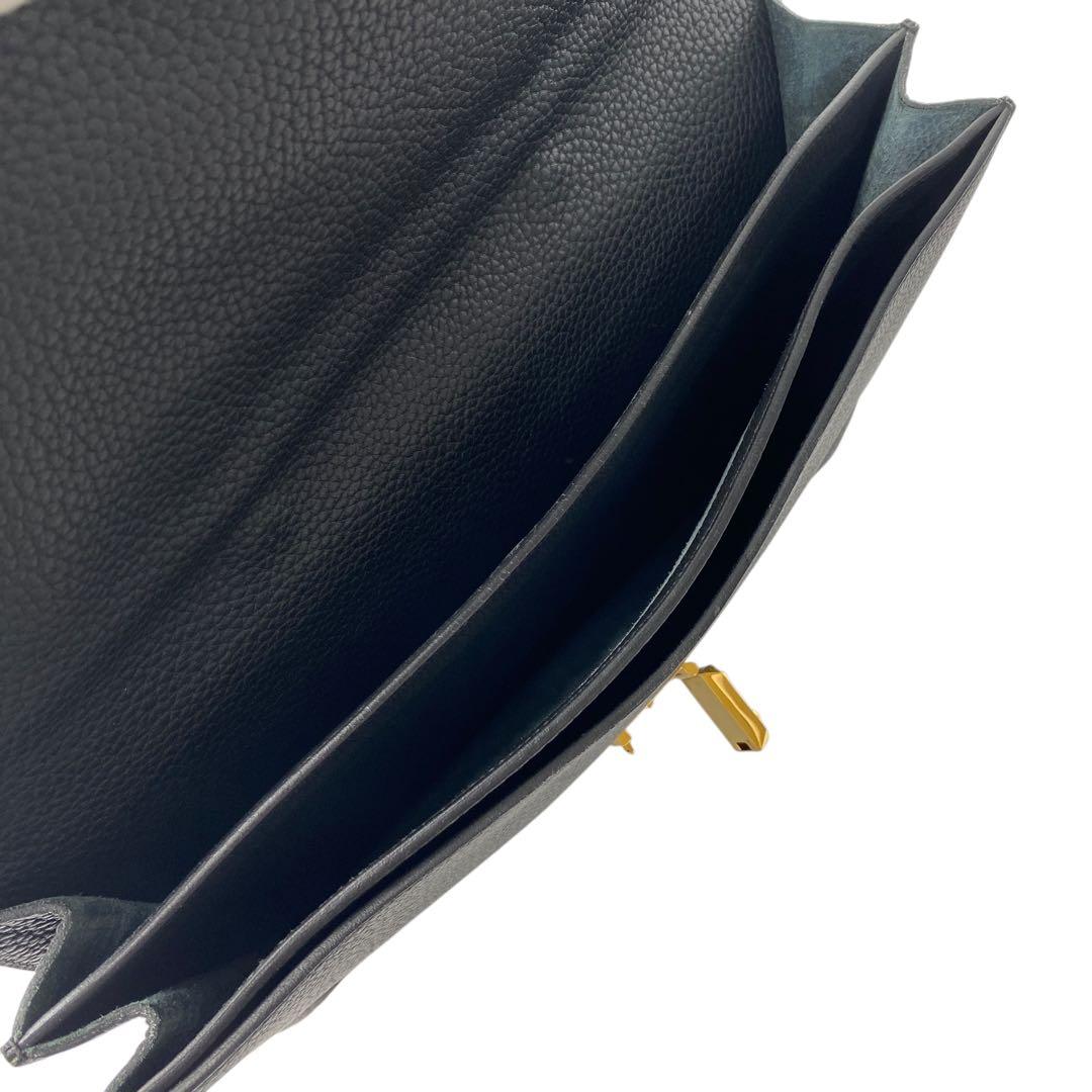 Hermes Hermes Sac A Depeches 38 Noir Black Togo Gold Hardware