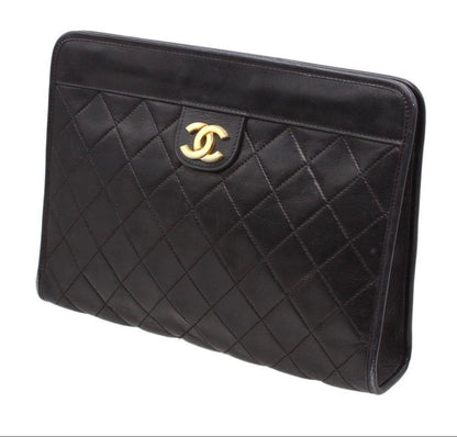 Chanel Matelasse Cocoma Clamskin Clutch/second Bag