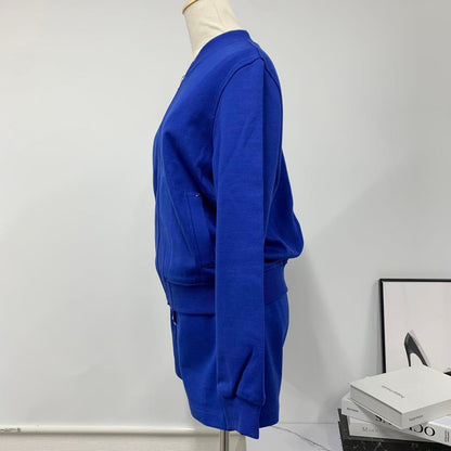 Hermes Set Up Jacket Pants Cotton Blue