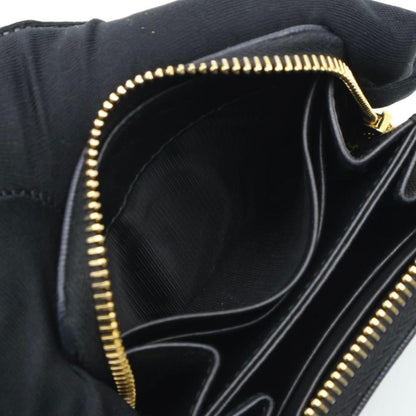 Prada Zip Coin Purse Metal Logo Vitello Move Black — view 3