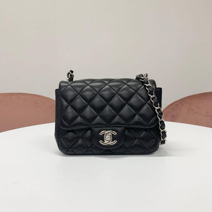 Chanel Mini Quilted Mini Flap CC Logo Shoulder Bag