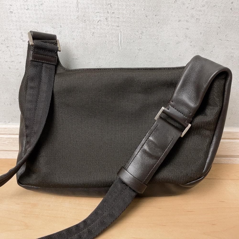 Prada Leather Messenger Bag Black Y2k — view 3