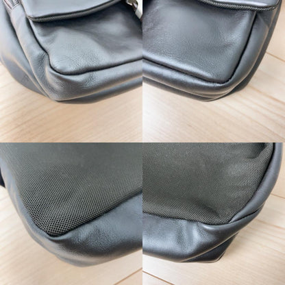 Prada Leather Messenger Bag Black Y2k — view 6