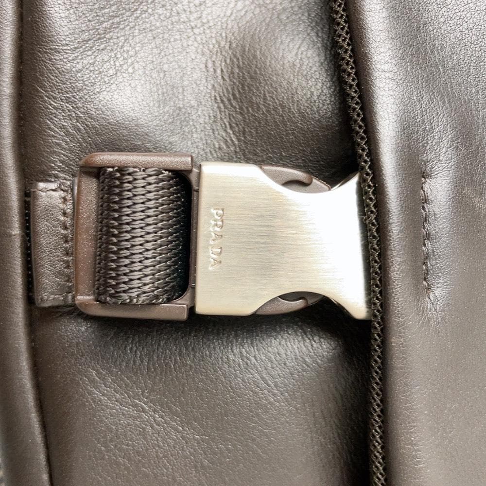 Prada Leather Messenger Bag Black Y2k — view 8