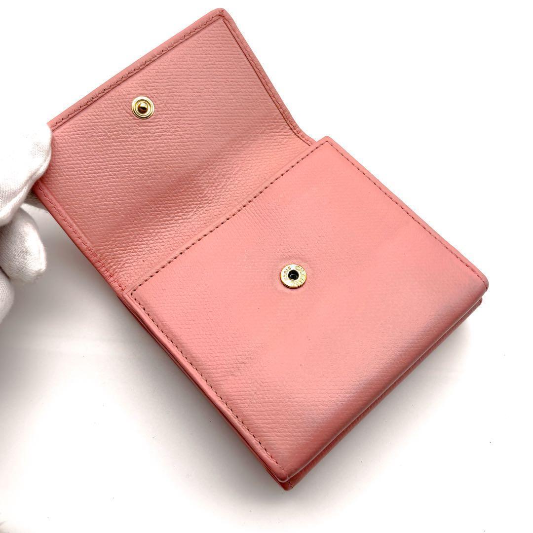 Chanel Wallet Coco Button Hook Trifold Pink — view 3